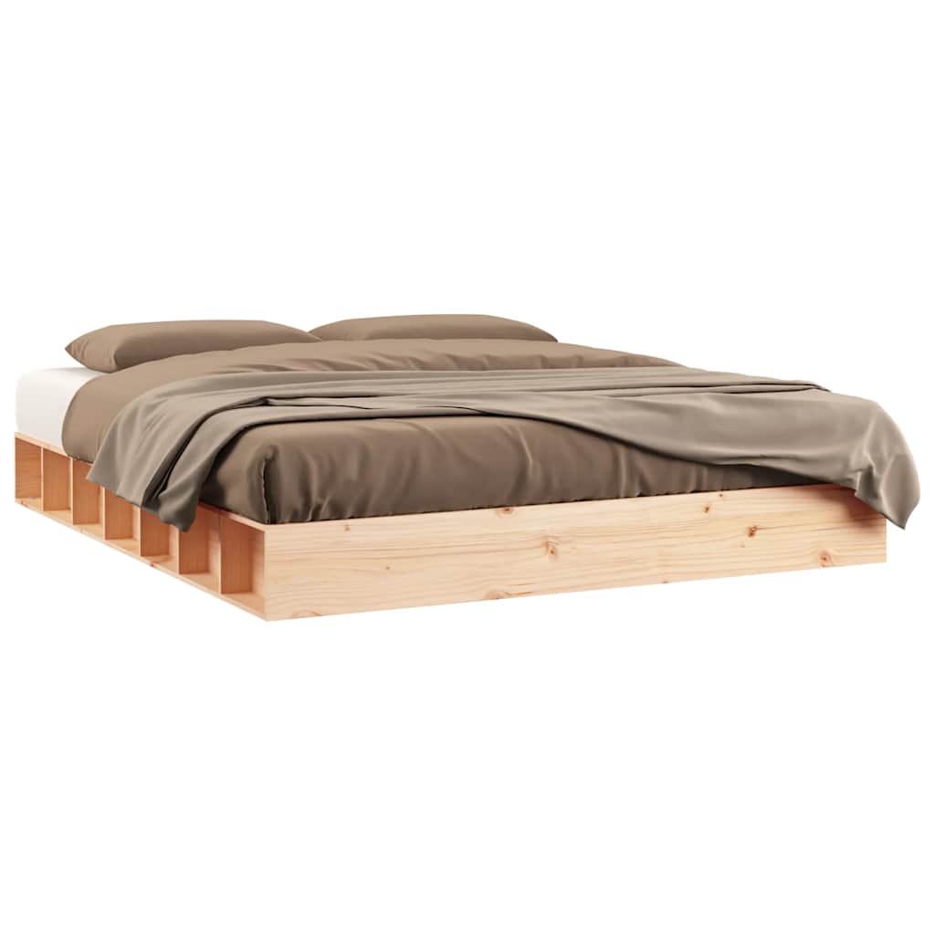 vidaXL Estructura de cama de madera maciza 160x200 cm