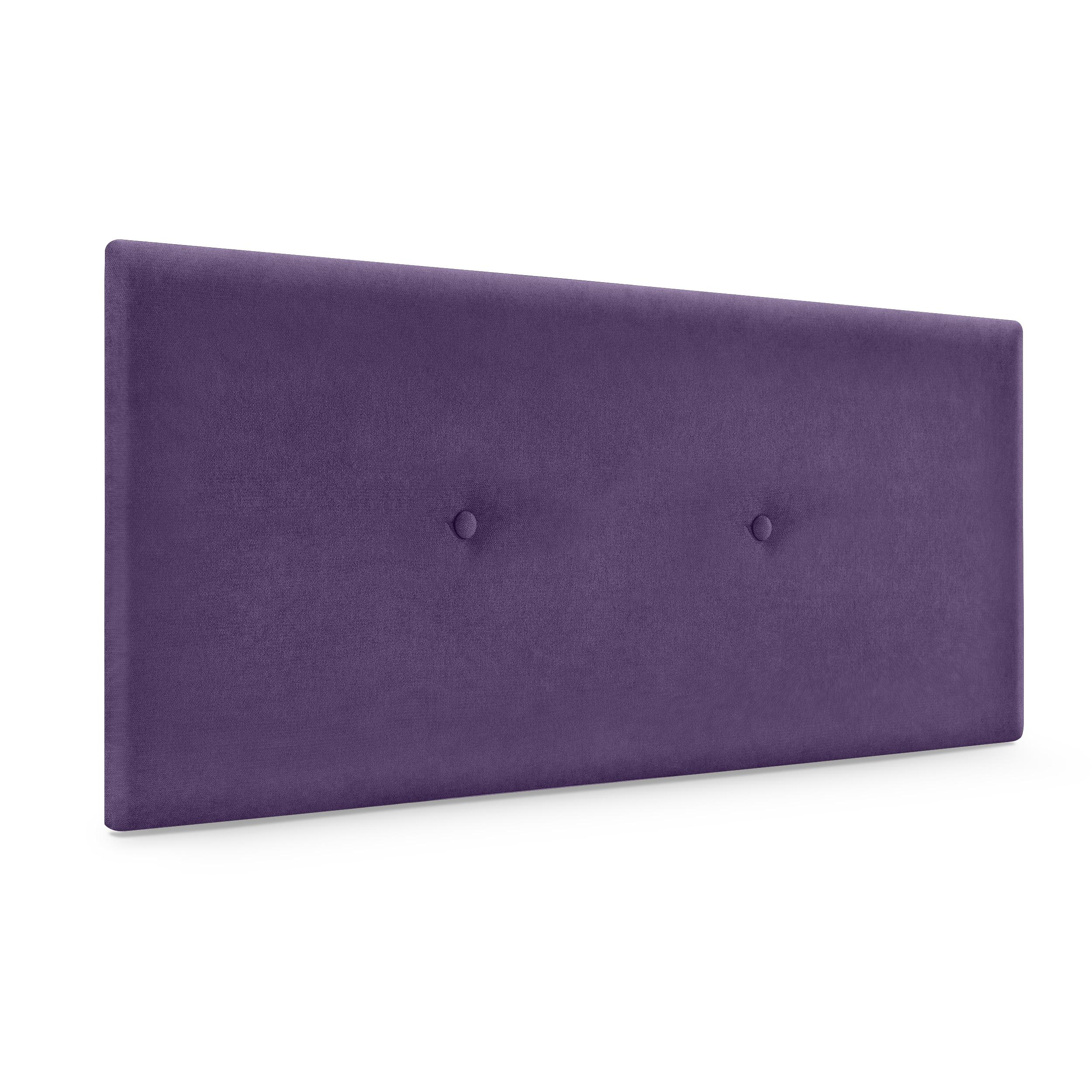 DHOME Cabecero de Polipiel o Tela Acualine Liso con Botones Tapizado Colores Cabezal Lujo Cama Dormitorio Moderno Acolchado (Lila Tela)