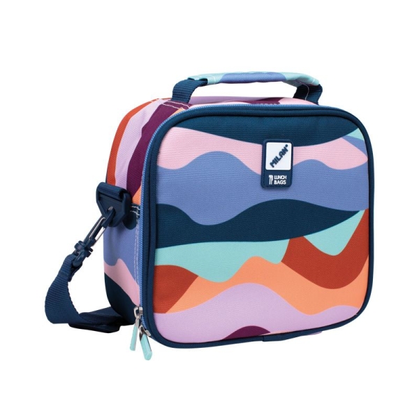 Milan the fun bolsa isotermica porta alimentos 3,5l - incluye 3 recipientes para alimentos - interior aislante termico - apertura total - correa regulable y extraible