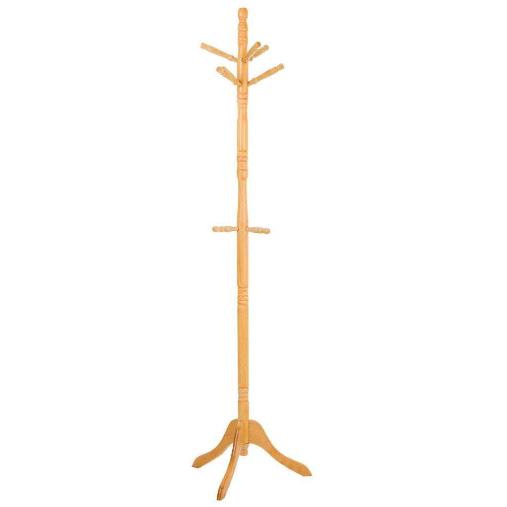 Kit Perchero Pie Madera Lac Miel 44x44x184cm, El mejor complemento para tu hogar