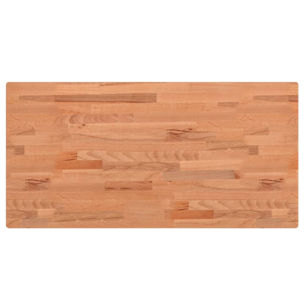 vidaXL Encimera de baño madera maciza de haya 80x40x1,5 cm