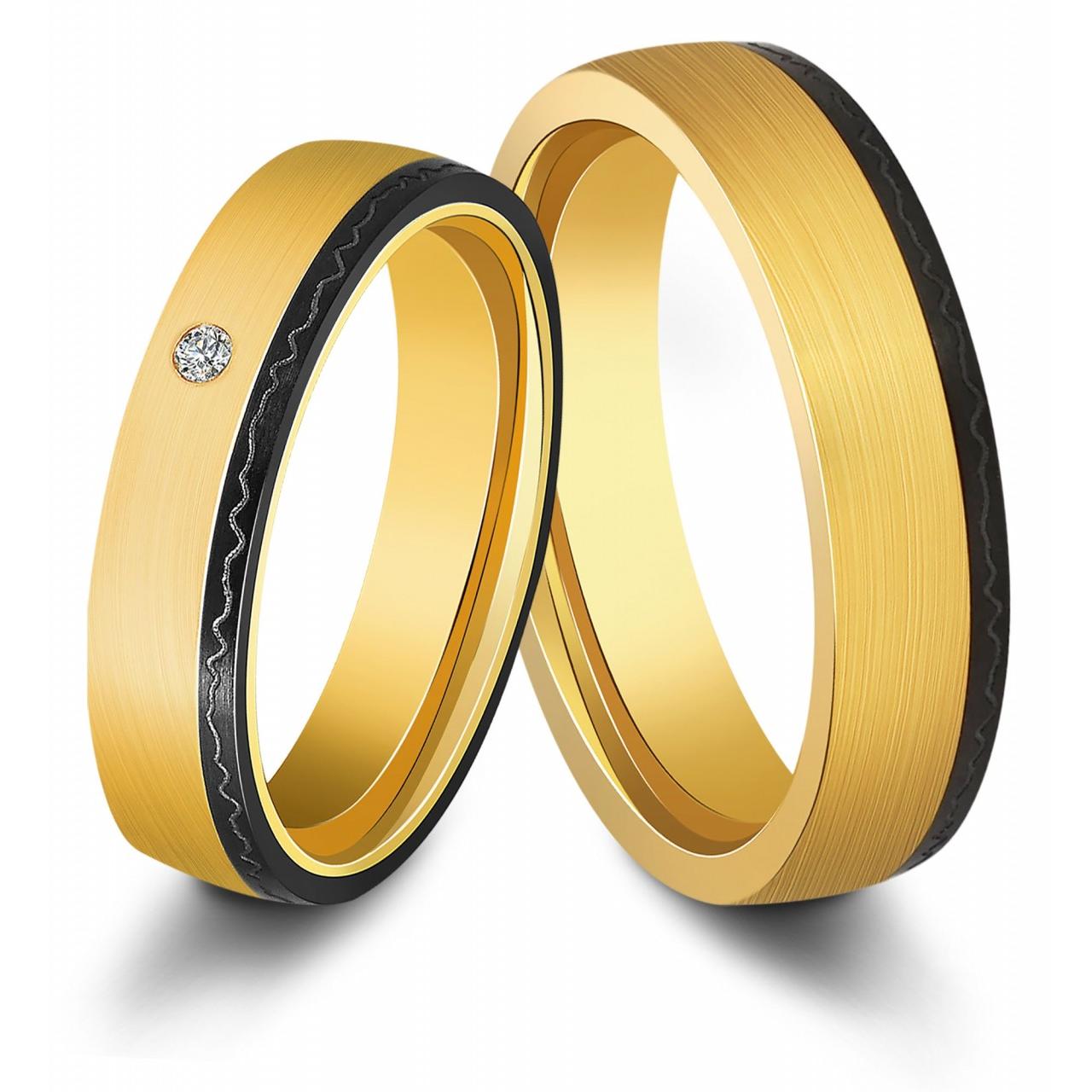 Akzent® Anillo Masculino Dourado em Aço Inoxidável - Tam.66 - 0217