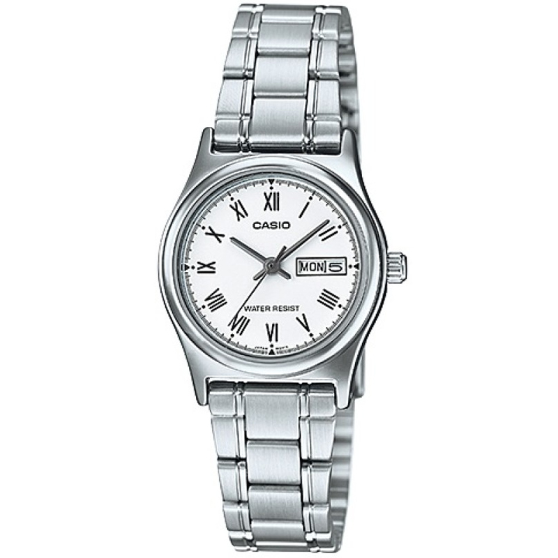 Casio Ltp-v006d-7b  Reloj Para Para Mujer Color Plateado