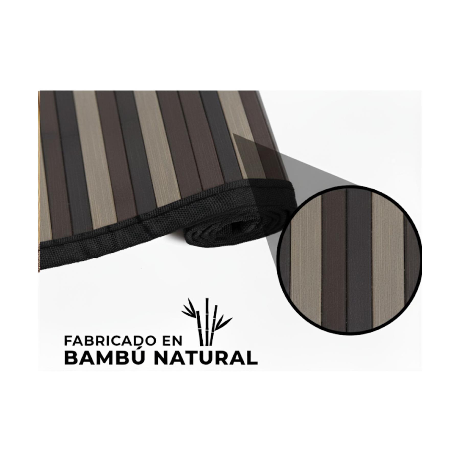 TEJIDOS EL MUNDO - Alfombra de bambú antideslizante para uso diario en interior y exterior, resistente y cómoda, con diseño natural y elegante, perfecta como alfombra salón o alfombras dormitorio según necesidad decorativa