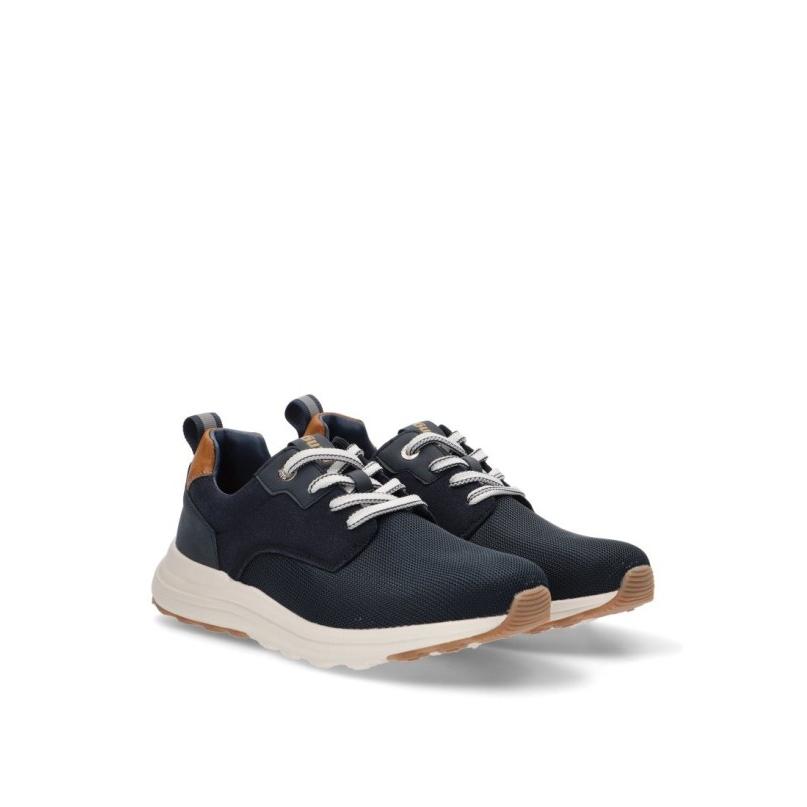Bluchers Mustang - Hombre - Suela Plana - Modelo 84779 - Color Marino