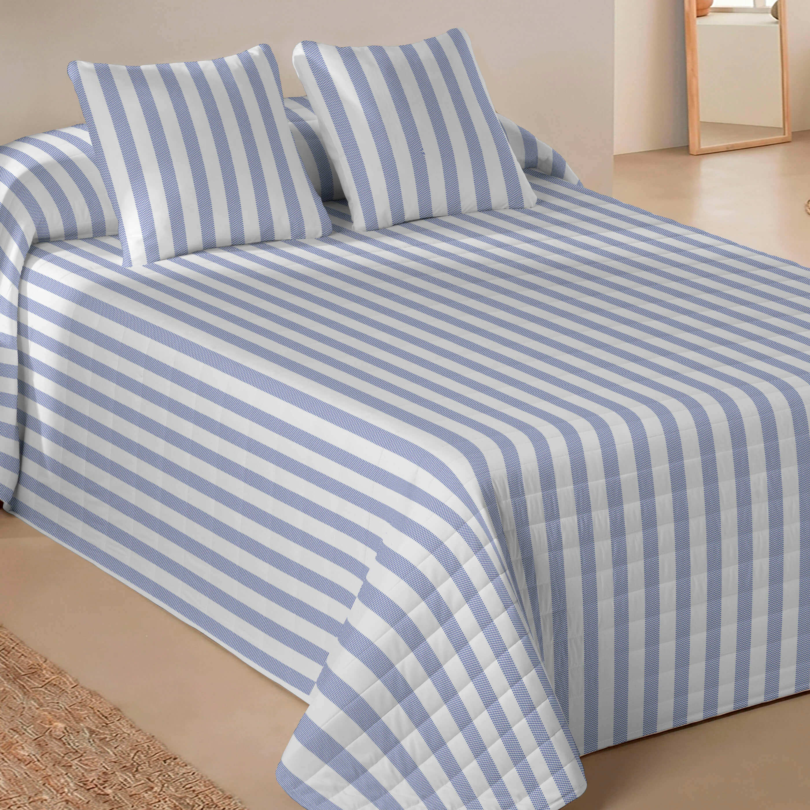 SANDAL - Colcha Bouti Estampada 100% Microfibra - Súper Suave y Transpirable - Incluye 1 o 2 Fundas de Cojín - Disponible para Cama 90/135/150/180 cm - Fabricado en España