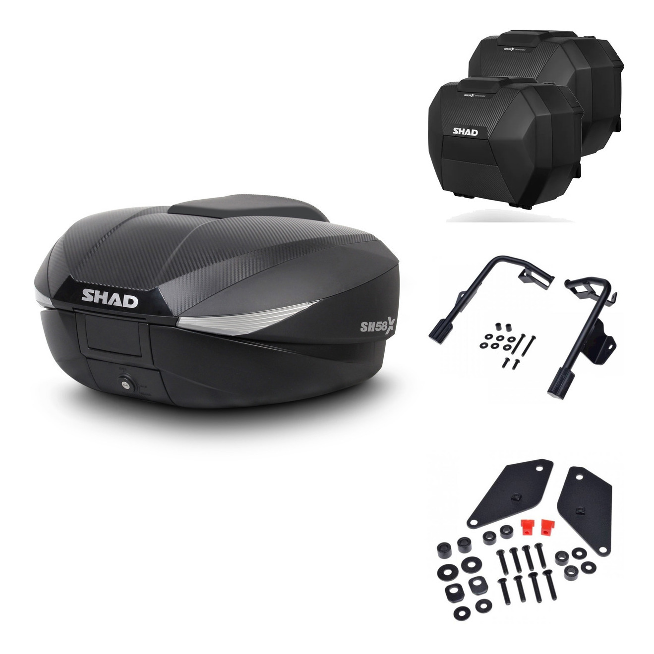 Maletas Sh38x Carbon + Herraje Baul + He KIT-572895
