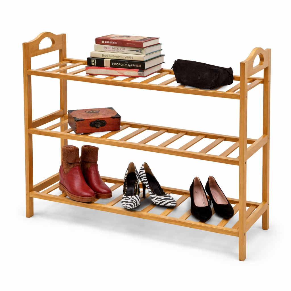 Zapatero de Bambú Natural – Organizador de Calzado Resistente y Elegante para Hogar - Kmt Style