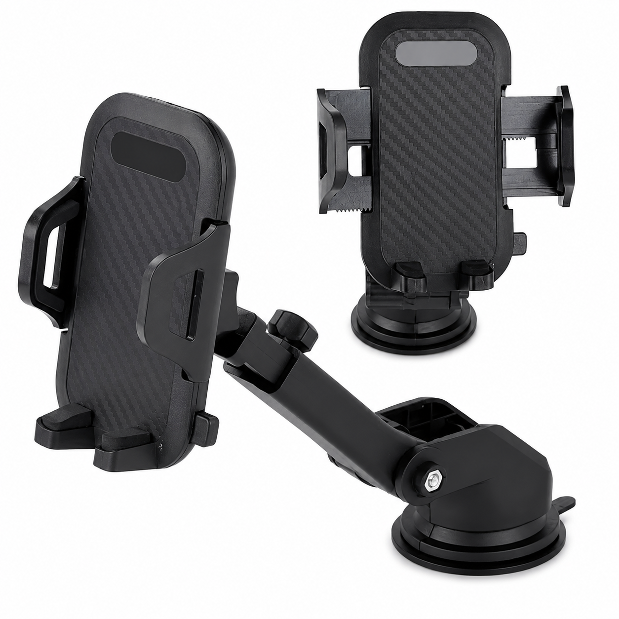 Soporte Universal para Móvil con Ventosa - Rotación 360° y Brazo Ajustable de ABS resistente, compatible con smartphones de 4 a 7 pulgadas para conducción segura y GPS