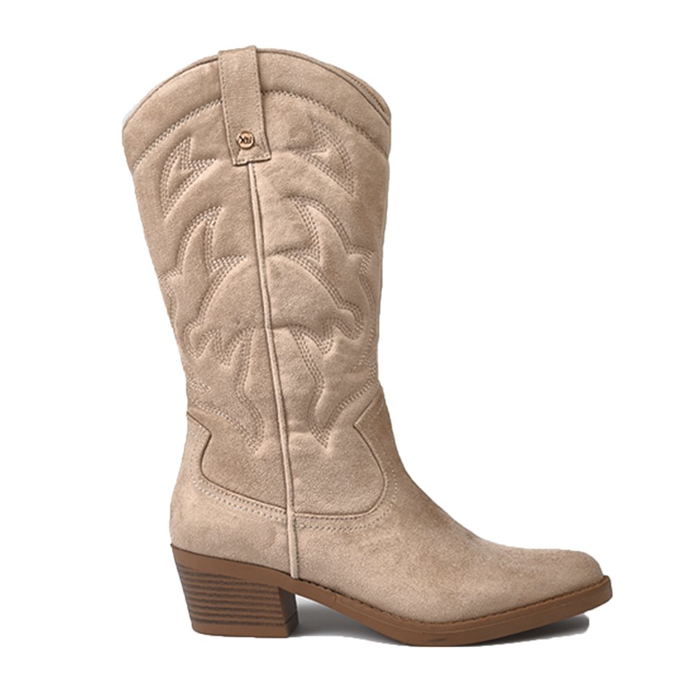 Botas para Mujer Xti Cowboy 142019 Beige - Estilo Cowboy, Tacón Ancho