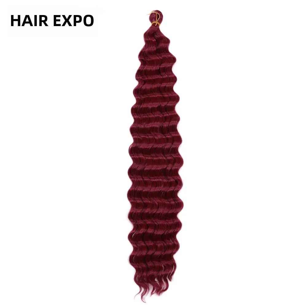 TK Extensiones De Cabello Sintético Freetress Deep Wave Twist Para Tejido Crochet 22"28" Ombre Ocean Wave Suave Para Mujeres