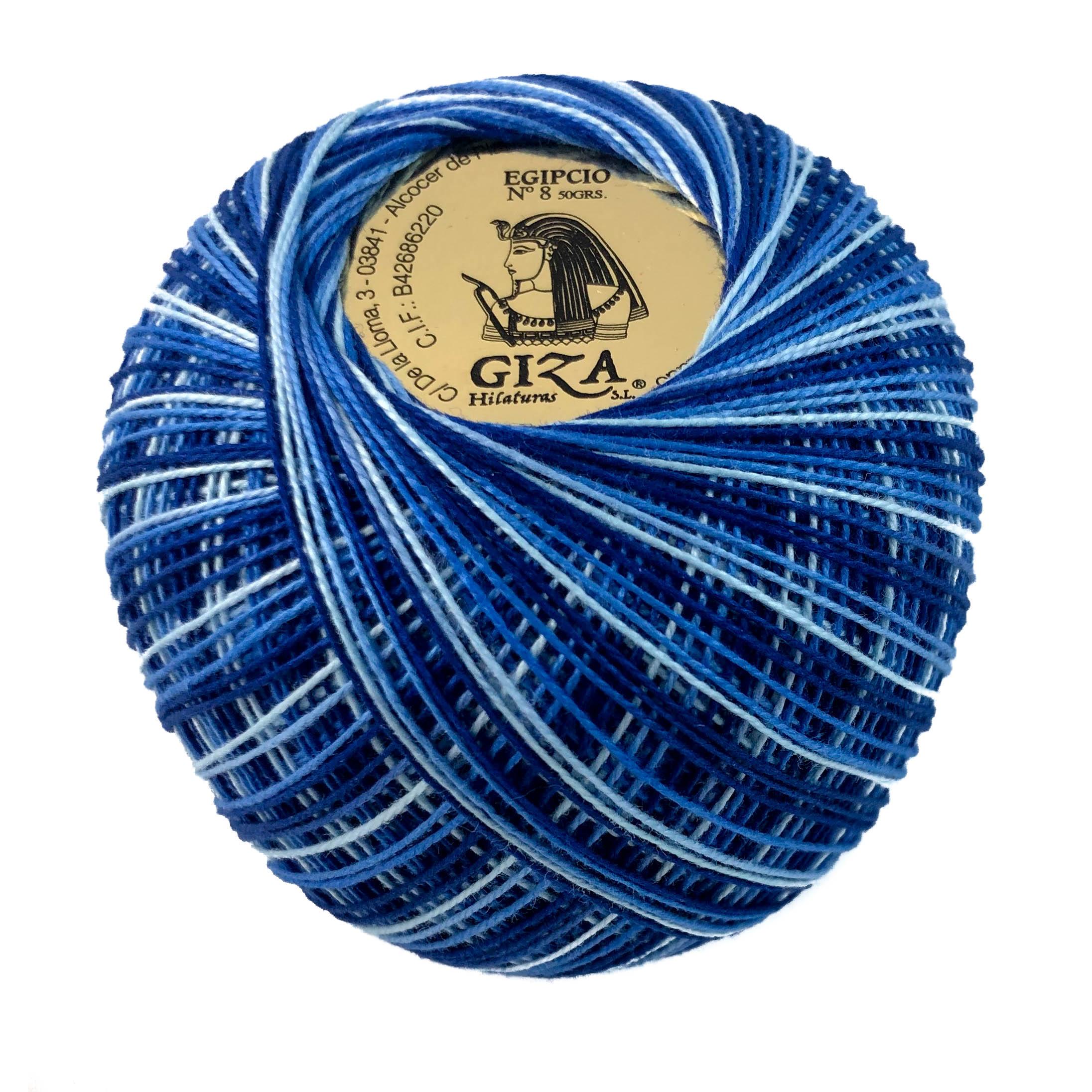 Ovillo de 50g Nº5, Nº8, Nº12 Algodón 100% Giza, Blanco, Crudo y Colores Sólidos - Suave y Resistente - Fabricado en España