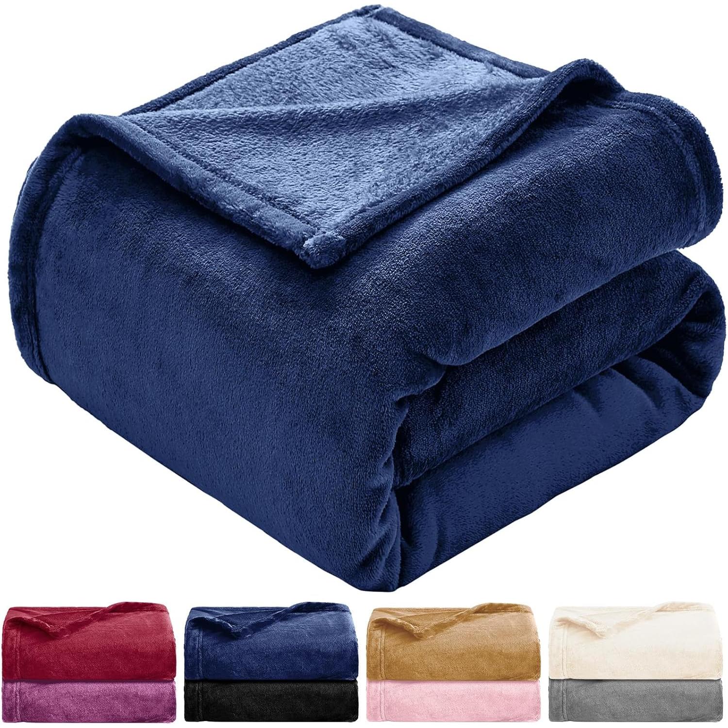 Manta Microfibra para Sofá y Cama, Manta Polar Lisa de Tacto Suave Super Caliente para Adulto y Niño de Tacto Suave Franela, Sin Arrugas varios tamaños