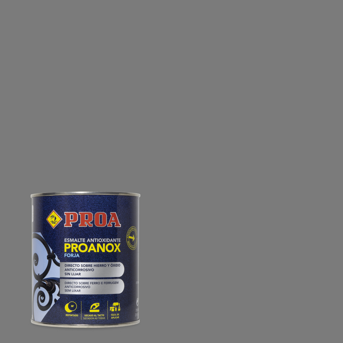 PROANOX - Esmalte sintético de alta resistencia directo sobre óxido, para superficies oxidadas, sin eliminar herrumbre, 750 ml, acabado exterior e interior