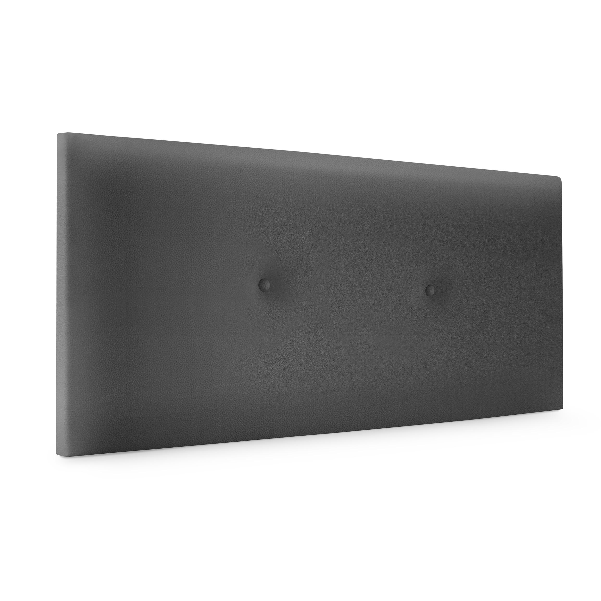 DHOME Cabecero de Polipiel o Tela Acualine Liso con Botones Tapizado Colores Cabezal Lujo Cama Dormitorio Moderno Acolchado (Gris Polipiel)