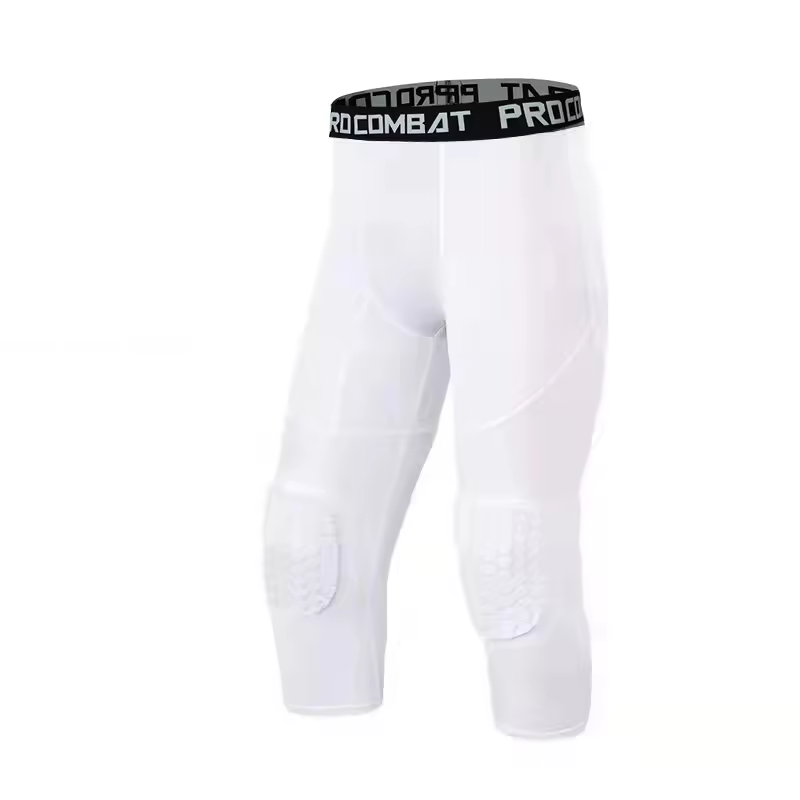 TK Nuevos Pantalones De Deporte Para Hombres Con Protección De Rodilla Y Anticollisiones Pantalones De Entrenamiento Compresión Con Guardias De Pierna Para Baloncesto