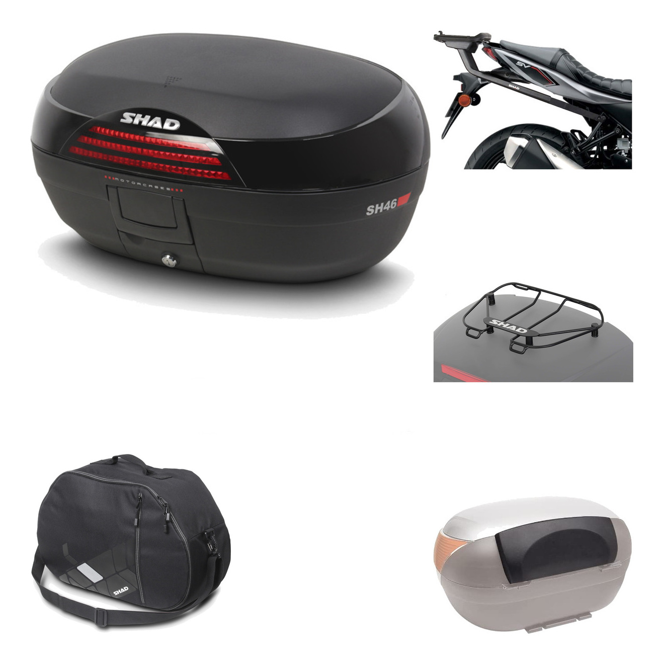 Baul Trasero + Herraje Montaje + Accesorios Sh46 Sh 46 New Model KIT-184175