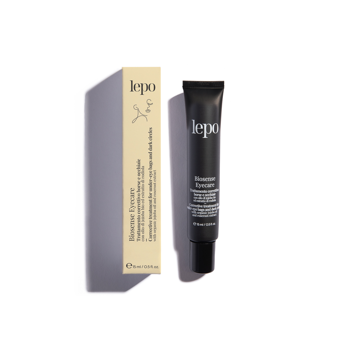 LEPO BIOSENSE EYECARE TRATAMIENTO CORRECTOR BOLSAS Y OJERAS a base de aceite de jojoba y extracto de rhodiola. Vegano, Cruelty free, 99% natural