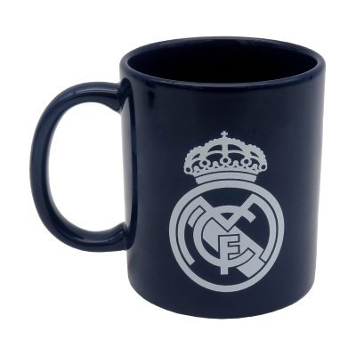 CYP TAZA CERAMICA AZUL CON ESCUDO BLANCO EN CAJA REAL MADRID REAL MADRID 8x12x9 Cms.