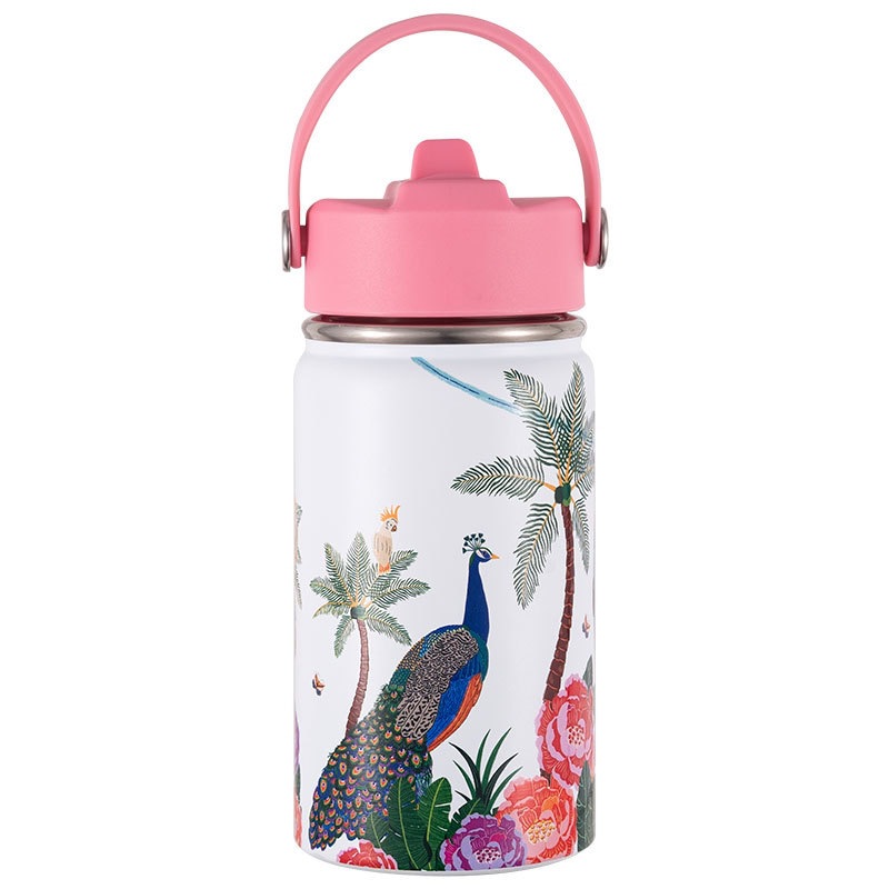 Botella de Agua de Maple inoxidable de 350ml para niños (20 Diseños) mantiene El Frío y el color-Reutilizable térmico | Libre de BPA | Mantiene 24H frío/Caliente 12H | Thermo & Hermético-Prueba de Fugas de Doble comparación (TK350 1099 F6 D7)