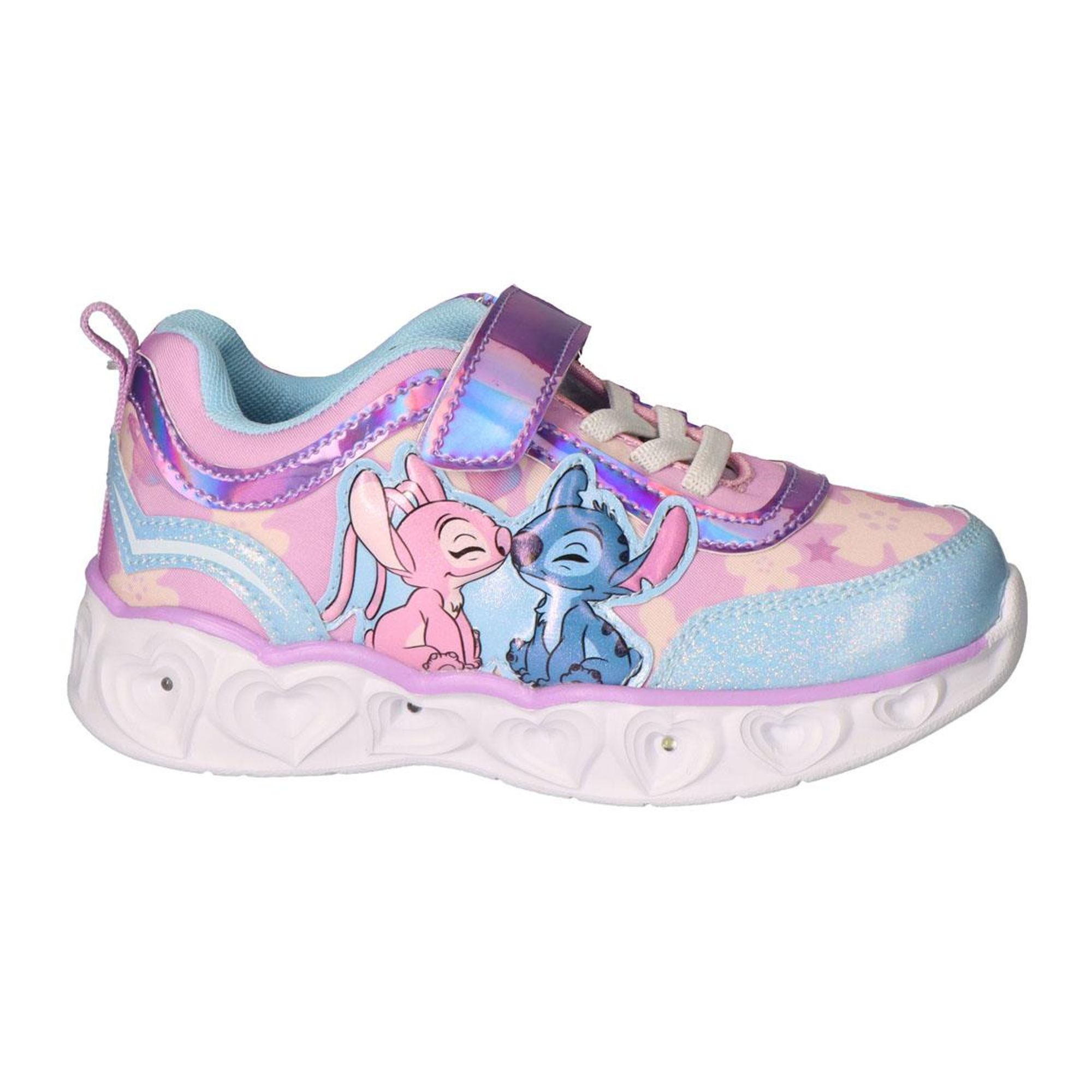 Zapatillas Casual con Luces Stitch para Niña, Calzado Infantil con Diseño Exclusivo, Suela Ligera y Antideslizante, Ideal para Escuela y Uso Diario
