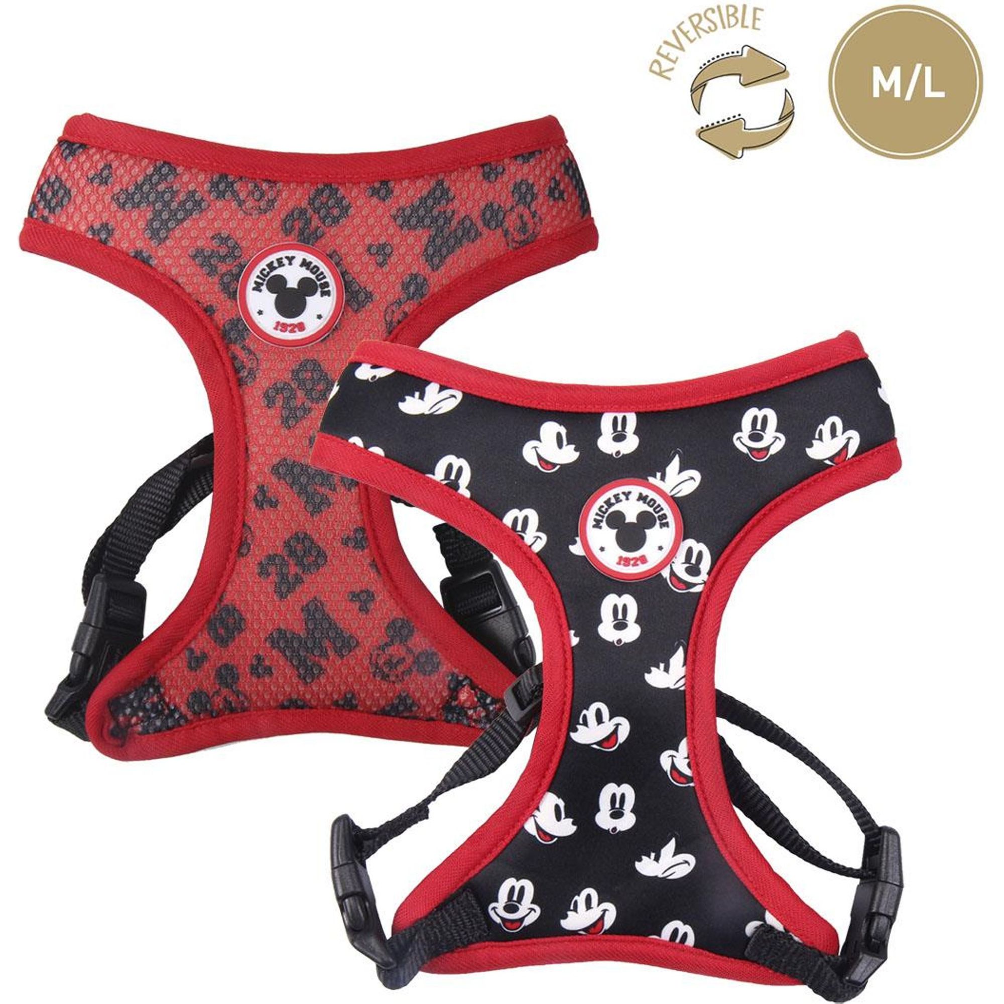 CERDÁ LIFE'S LITTLE MOMENTS - Arnés Premium para Perros M/L MICKEY BLACK - Arnés para Perros Diseño Único y Licencia Oficial - Arnés para Perro Comodidad Acolchada con Material Transpirable - Arnés Perro Ligero y Cómodo