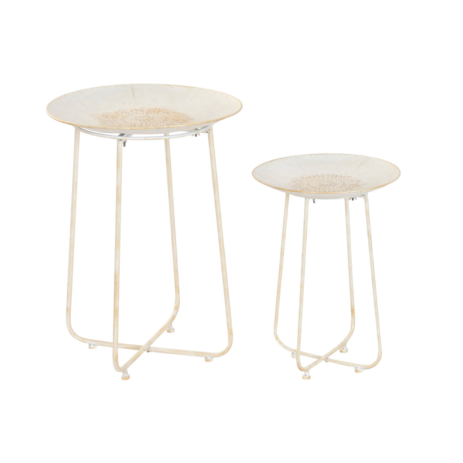 Mesita auxiliar set 2 metal 48x48x66 mandala , El mejor complemento para tu hogar.