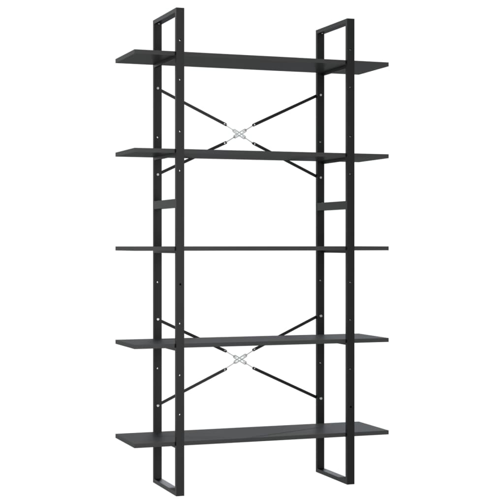 Vidaxl Estantería 5 Pisos Madera Ingeniería 100x30x175cm Blanco