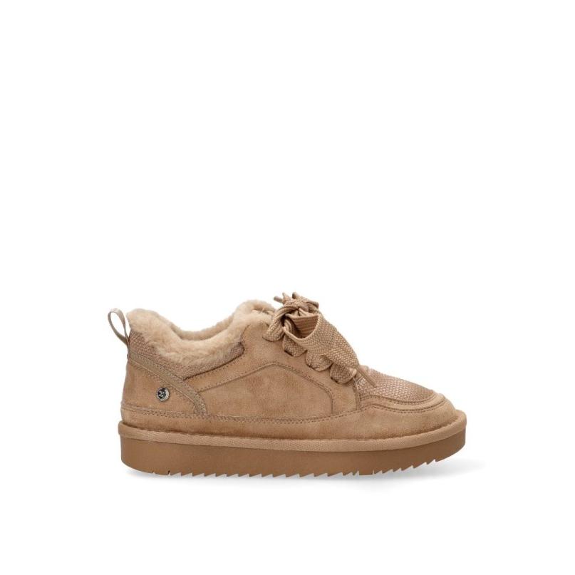 Zapatillas Casual Xti - Mujer - Suela Doble - Modelo 146528 - Color Beige