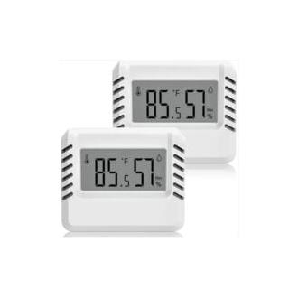 CA Termómetro higrómetro digital , 2 minitermómetros para interiores, pantalla LCD grande, portátil, registro de valores mínimos y máximos, para terrario doméstico, habitación de bebé, incubadora, sótano