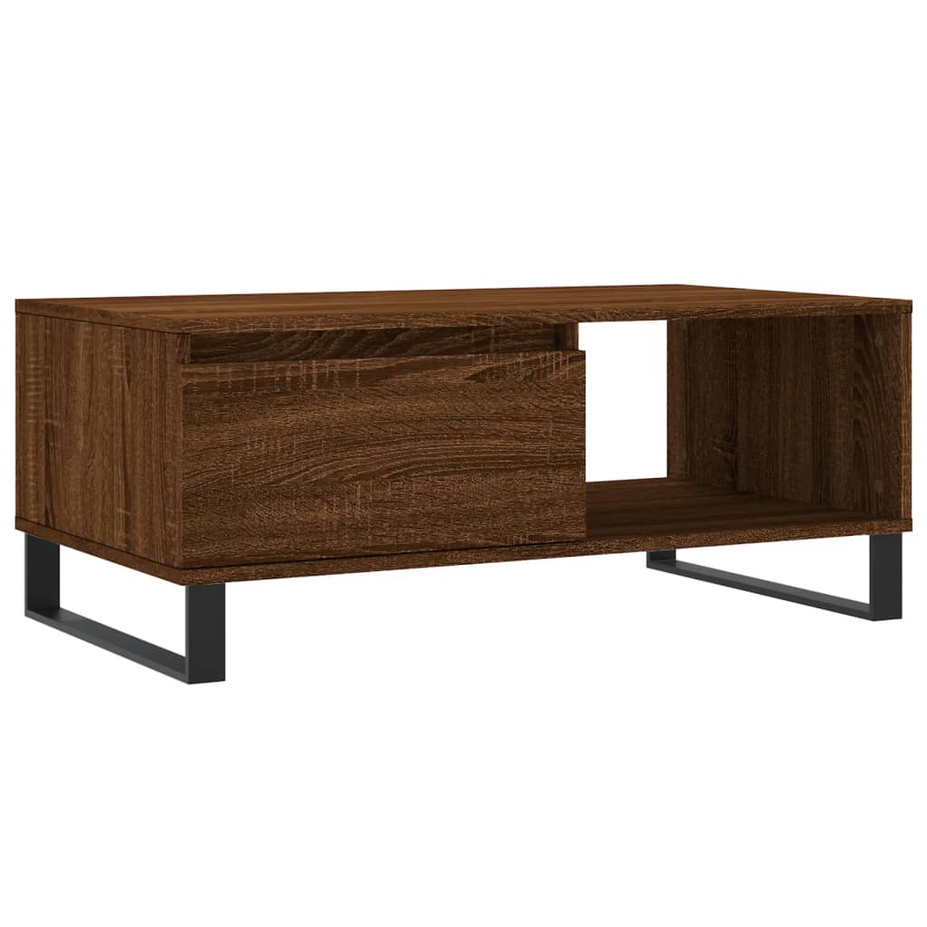 Vidaxl Mesa de Centro Madera Contrachapada 90x50x36,5 Cm Blanco