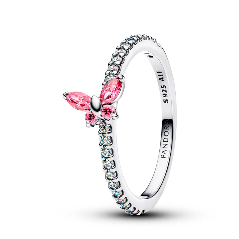 Pandora Anillo de plata de ley con forma de mariposa 194269C02 , para Mujer