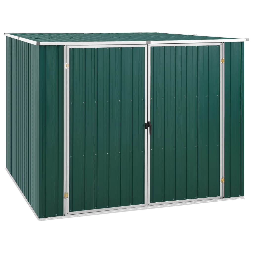 vidaXL Cobertizo de Jardín Acero Galvanizado 195x198x159 cm Casata Color Antracita,  Gris,  Marrón y mas