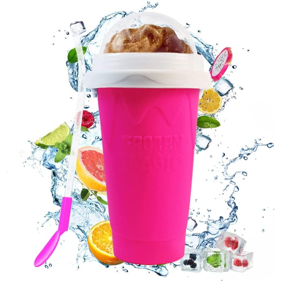 Euroxanty Taza Mágica 4 Colores Congelación Rápida Doble Capa Licuados Fruta Enfriamiento Batidos Caseros Helados Niños Vaso Mágico Zumos Refrescos