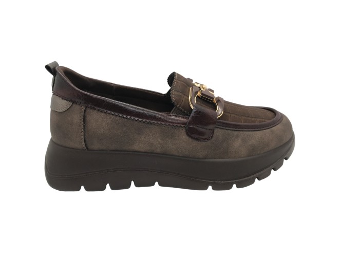 Mocasines Mujer Mysoft 26M629 Marrón: Elegancia y Confort con Cuña Ligera y Plantilla Acolchada