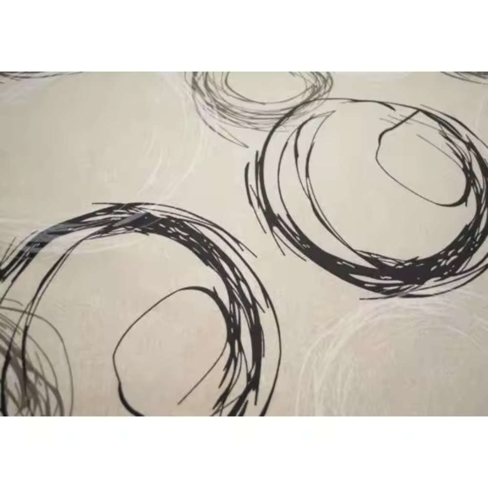 Hulehule Tex Mantel Tela Resinada Antimanchas Turner Estampado Círculos Negros y Blancos