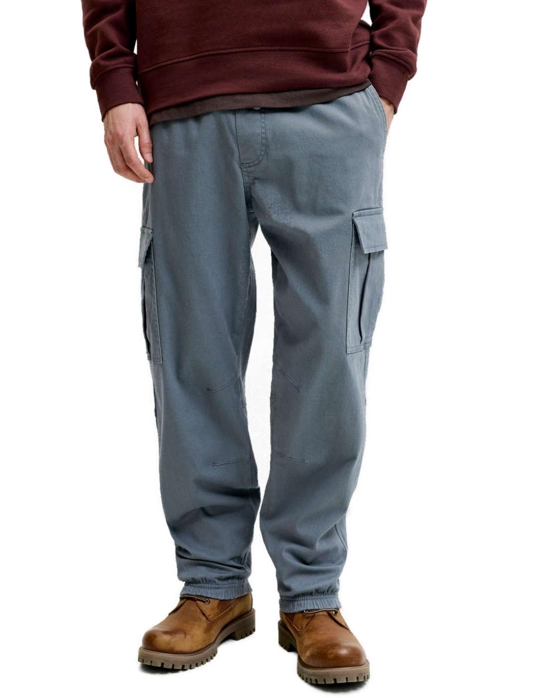 Pantalón Jack&Jones Kane azul petróleo cargo para hombre