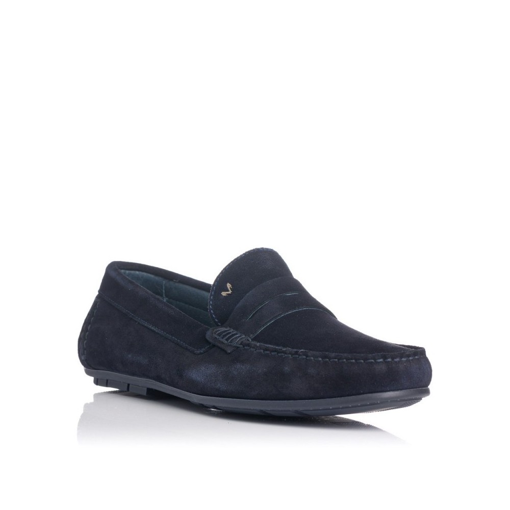 Martinelli - Mocasines hombre 1411-2496 estilo casual elegante para primavera y verano, cómodos y versátiles con diseño plano y acabado en cuero marino