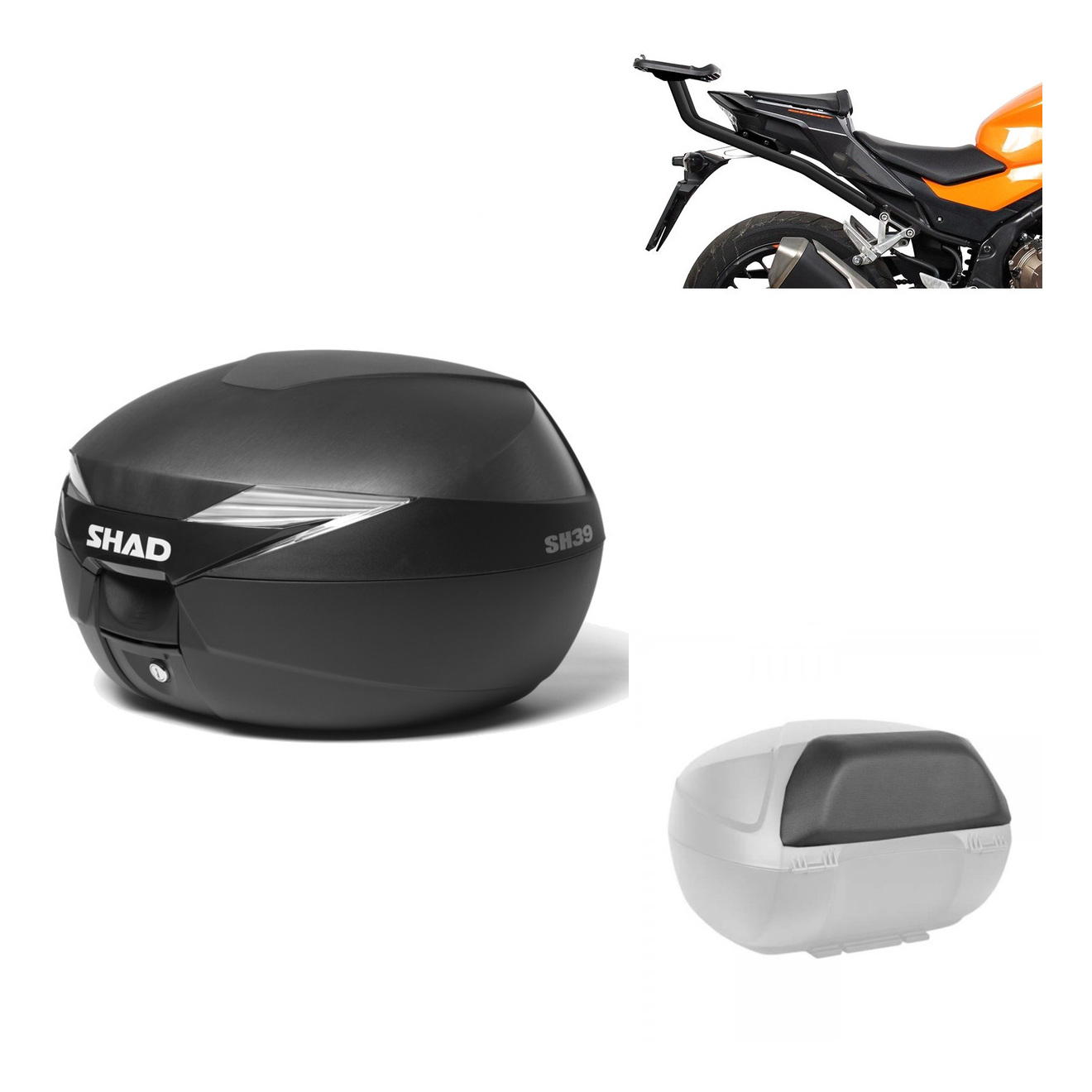 Baul Trasero + Herraje Montaje + Respaldo De Pasajero Sh39 Sh 39 KIT-178008