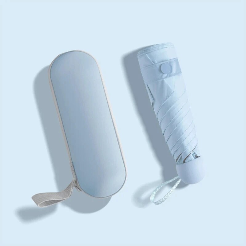 TK Paraguas Automático Y Plegable De Viaje 1pc Con 6 Ramas Refortificadas Resistente Al Agua Ligero Y Compacto Para Uso Diario