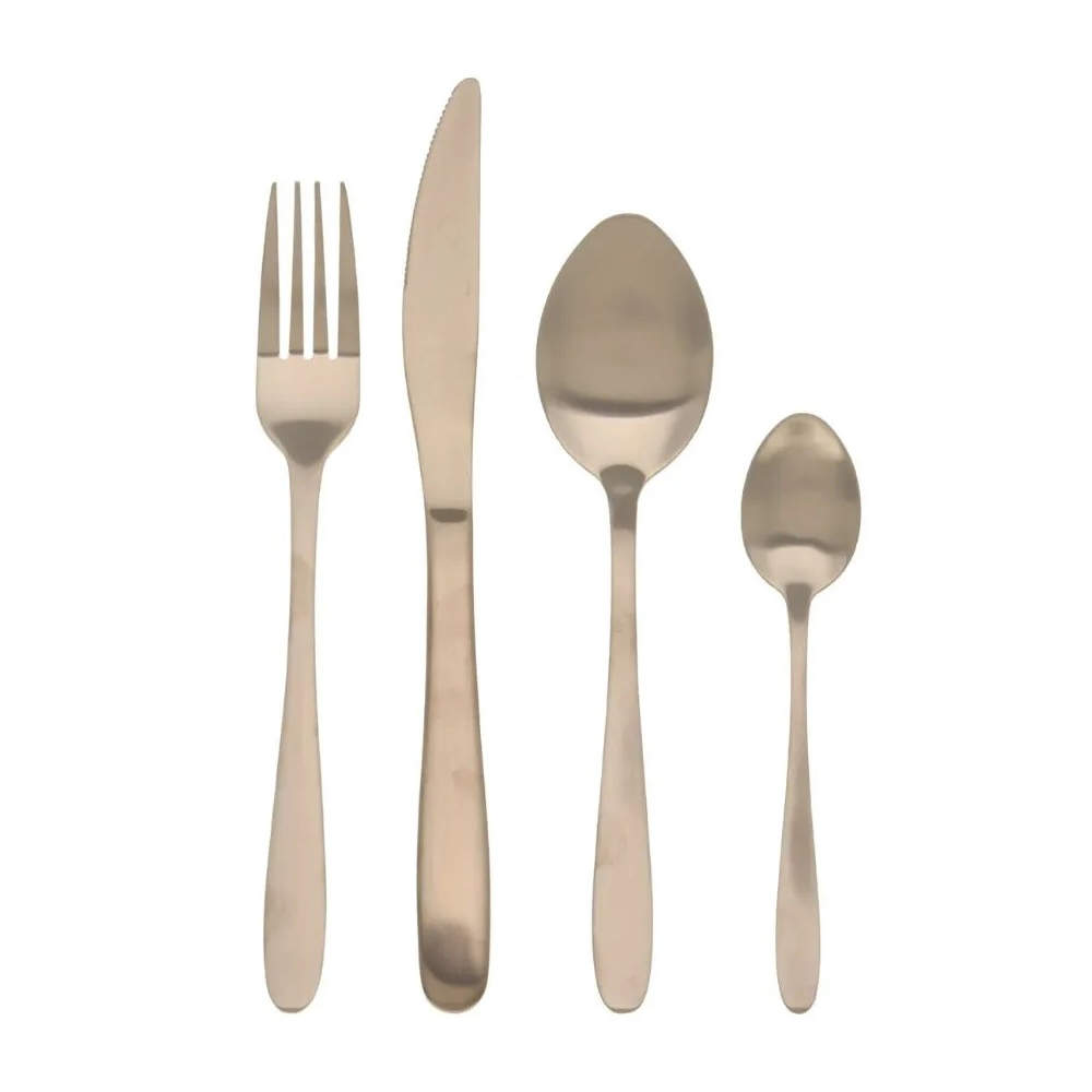 CUBERTERIA 16 PIEZAS INOXIDABLE ORO 513231
