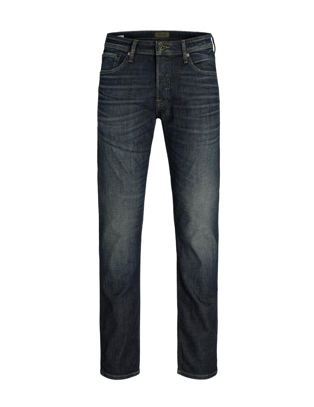 Vaquero Jack&Jones Mike azul oscuro desgastado para hombre