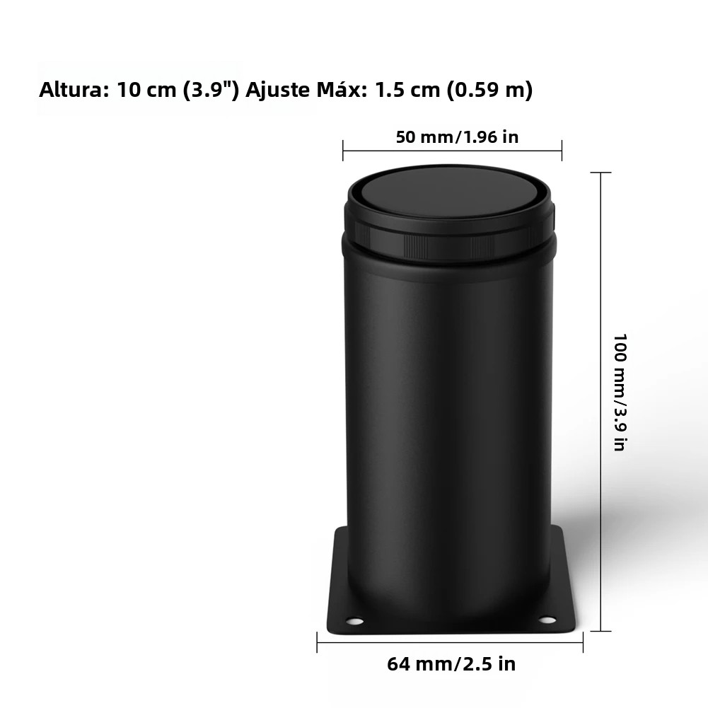 Om Home 4pcs Piernas De Muebles Ajustables De Acero Inoxidable 5-30cm Para Sofá Mesa Armario Reemplazo De Pie De Muebles