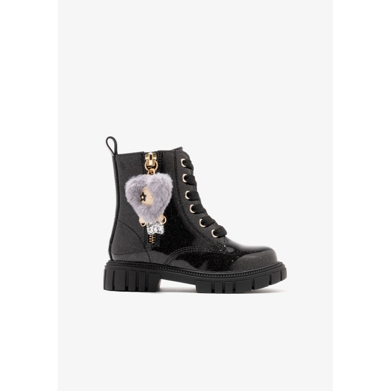 Botas militares niña CONGUITOS COSH244019 BLACK MILITAR BOOTS CHARM PLUSH BLACK 39985 26I