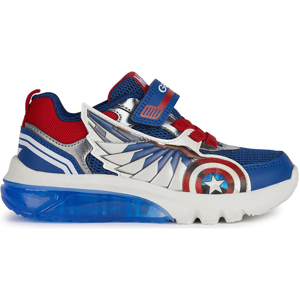 DEPORTIVA CON LUZ GEOX CIBERDRON CAPT AMERICA J45LBB