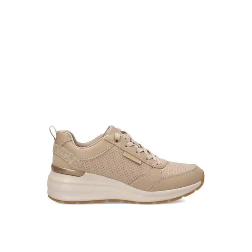 Zapatillas Casual Skechers - Mujer - Cuña Media - Modelo 155616 - Color Taupe