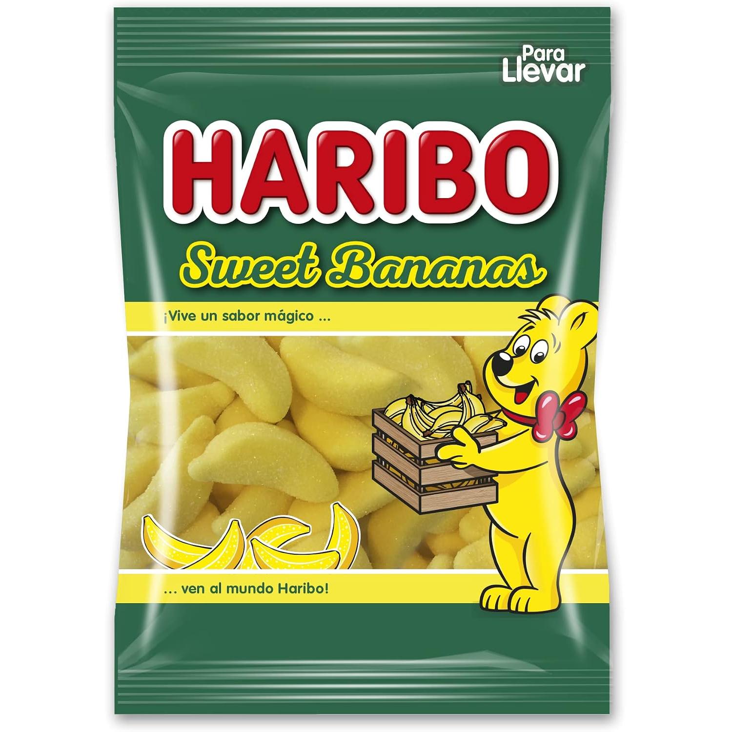 HARIBO Pack 18 bolsas caramelos de goma varios sabores, golosinas para fiestas y meriendas