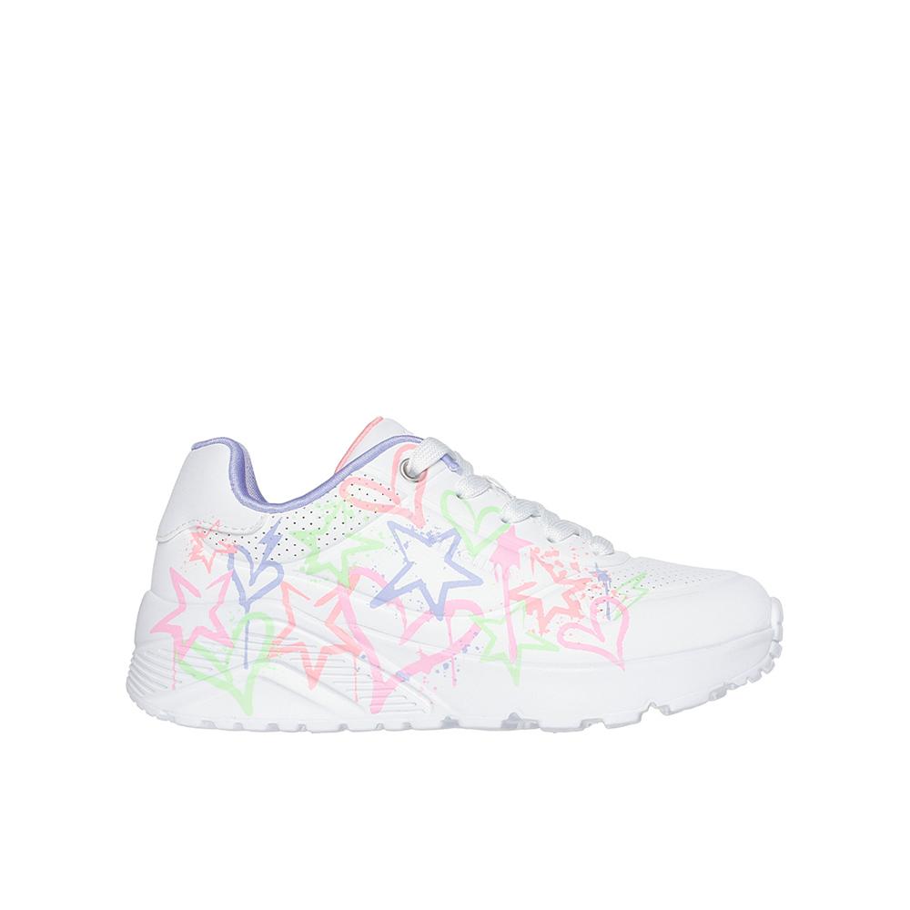 Skechers Uno Lite - My Drip Zapatillas para niña blancas en sintético 84110
