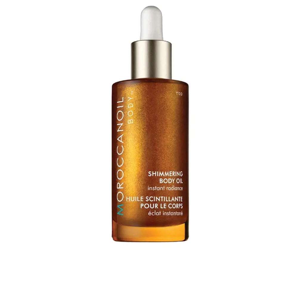 Aceite corporal luminoso con aceite de argán, aguacate, aceituna e infusión de minerales perlados Moroccanoil 50ml