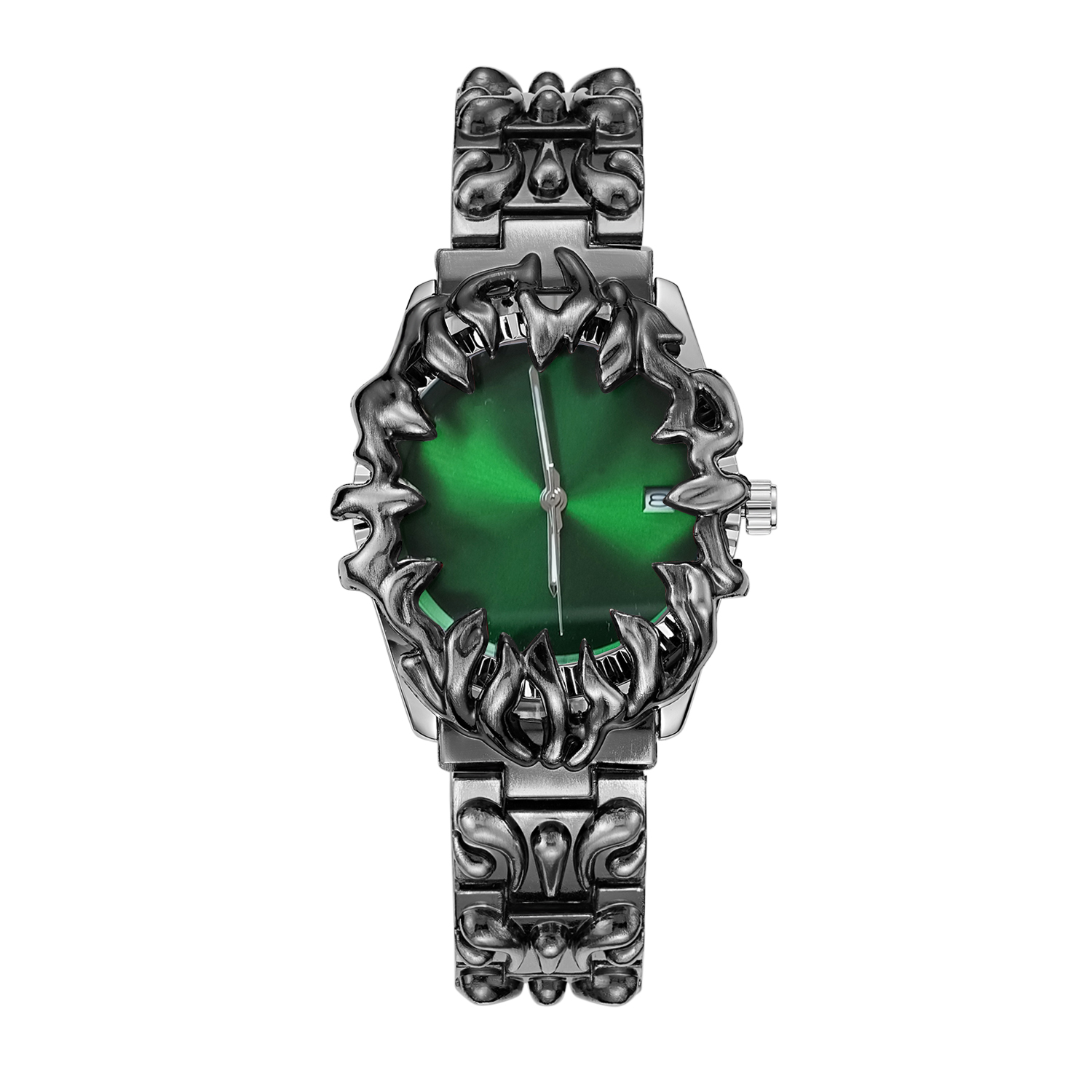 OStark Reloj de Cuarzo con Luz Nocturna - Caja Delgada de 12mm - Diseño de Moda Irregular - Acero Inoxidable - Para Día a Día